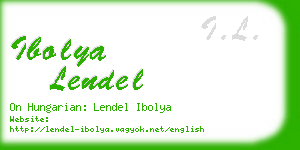 ibolya lendel business card